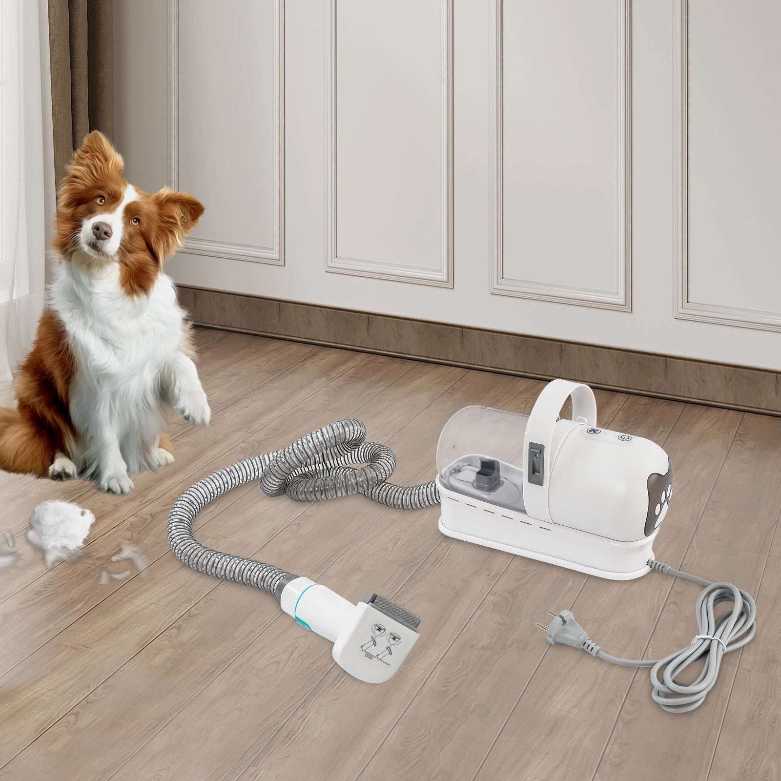 Set multifuncional 7 en 1 de cortapelos con extractor de pelo para perros y gatos, kit de cuidado para mascotas, recortadora de pelo para perros y gatos.