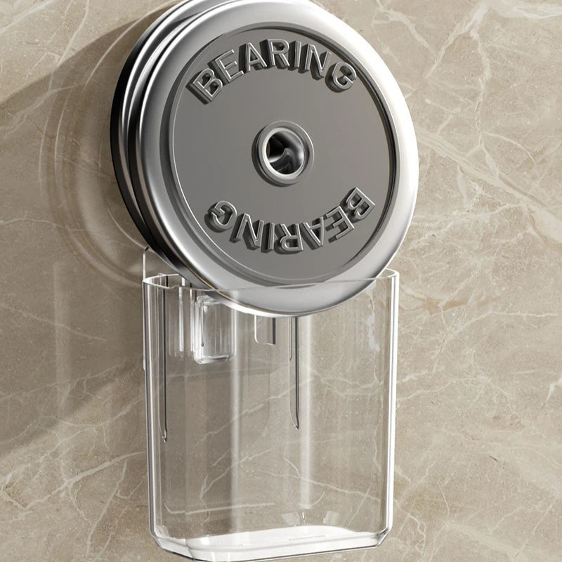 Soporte de pared para cepillos de dientes, vaso para cepillos de dientes, caja de almacenamiento pequeña autoadhesiva para el hogar, el baño y la cocina.