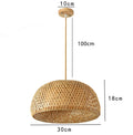 Lámparas colgantes tejidas a mano estilo chino de 18/19/30 cm, lámparas colgantes de bambú para restaurantes y decoración del hogar.