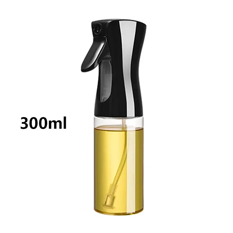 Botella pulverizadora de aceite de 200/300/500 ml para barbacoa, cocina, aceite de oliva, pulverizador de aceite de plástico para hornear, botella vacía, botella de vinagre o pincel de aceite