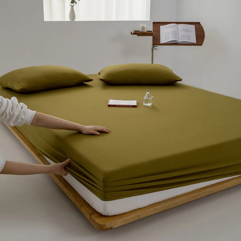 Sábana bajera ajustable 100% algodón con banda elástica antideslizante para colchón de 140/160/180/200 cm, apta para camas individuales, dobles, queen y king.