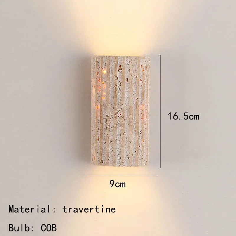 Lámpara de pared de piedra natural Wabi Sabi para sala de estar, dormitorio, escaleras, pasillo, decoración artística de interiores, aplique de pared para el hogar, apliques de mesilla de noche.