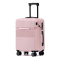 Nueva maleta de embarque con apertura frontal para hombre y mujer, 20/24/26 pulgadas, ligera, con ruedas, ideal para viajes y con carga USB.