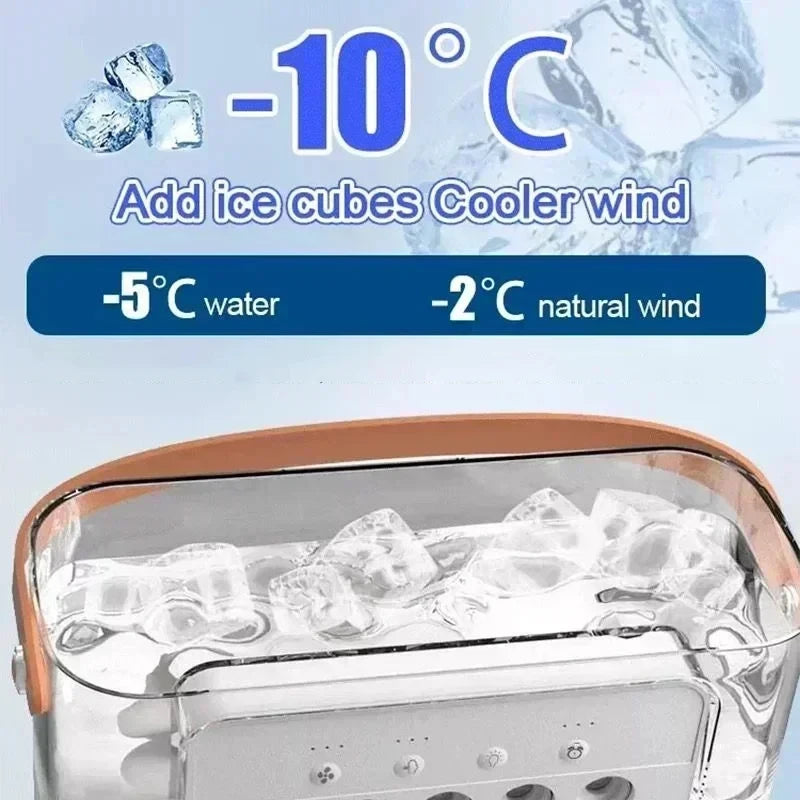 Ventilador 3 en 1, aire acondicionado doméstico pequeño, enfriador de aire, luz nocturna LED, humidificador portátil, ventilador con ajuste de aire, ventilador para oficina y hogar.