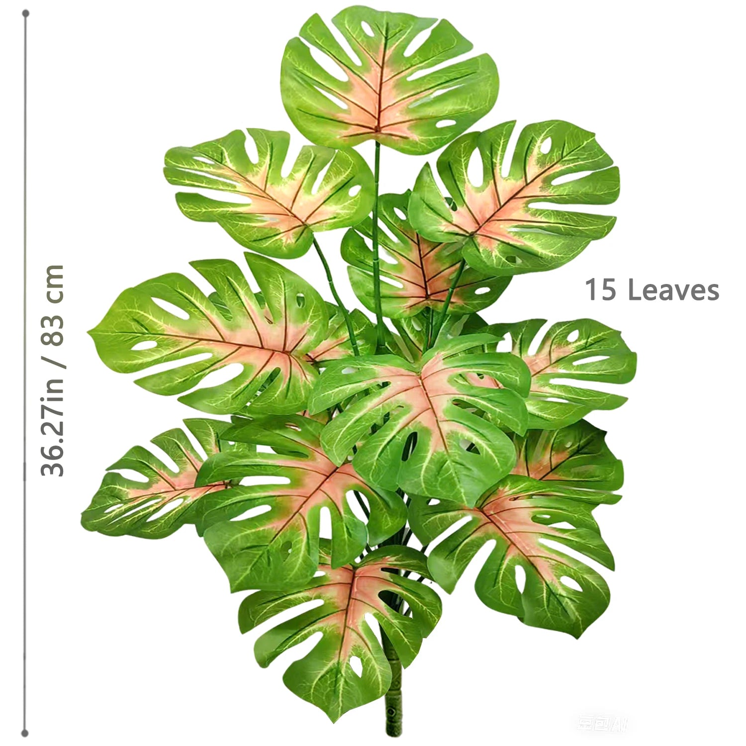 Planta Monstera artificial de 52-104 cm (40,94 pulgadas), palmera falsa de plástico con hojas verdes, ideal para la decoración del hogar, jardín, habitación u oficina.