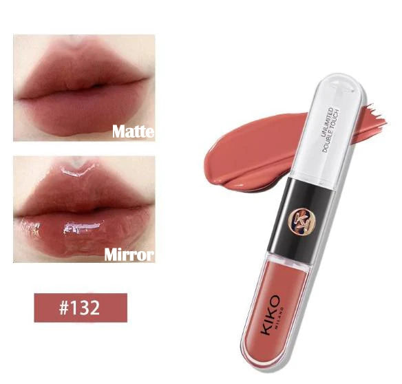 KIKO 3D Liquid Lip Glaze Brillo labial transparente Lápiz labial con efecto espejo Labios nutritivos, brillantes y voluminosos que no se desvanecen Maquillaje con pasta de frijoles y té con leche