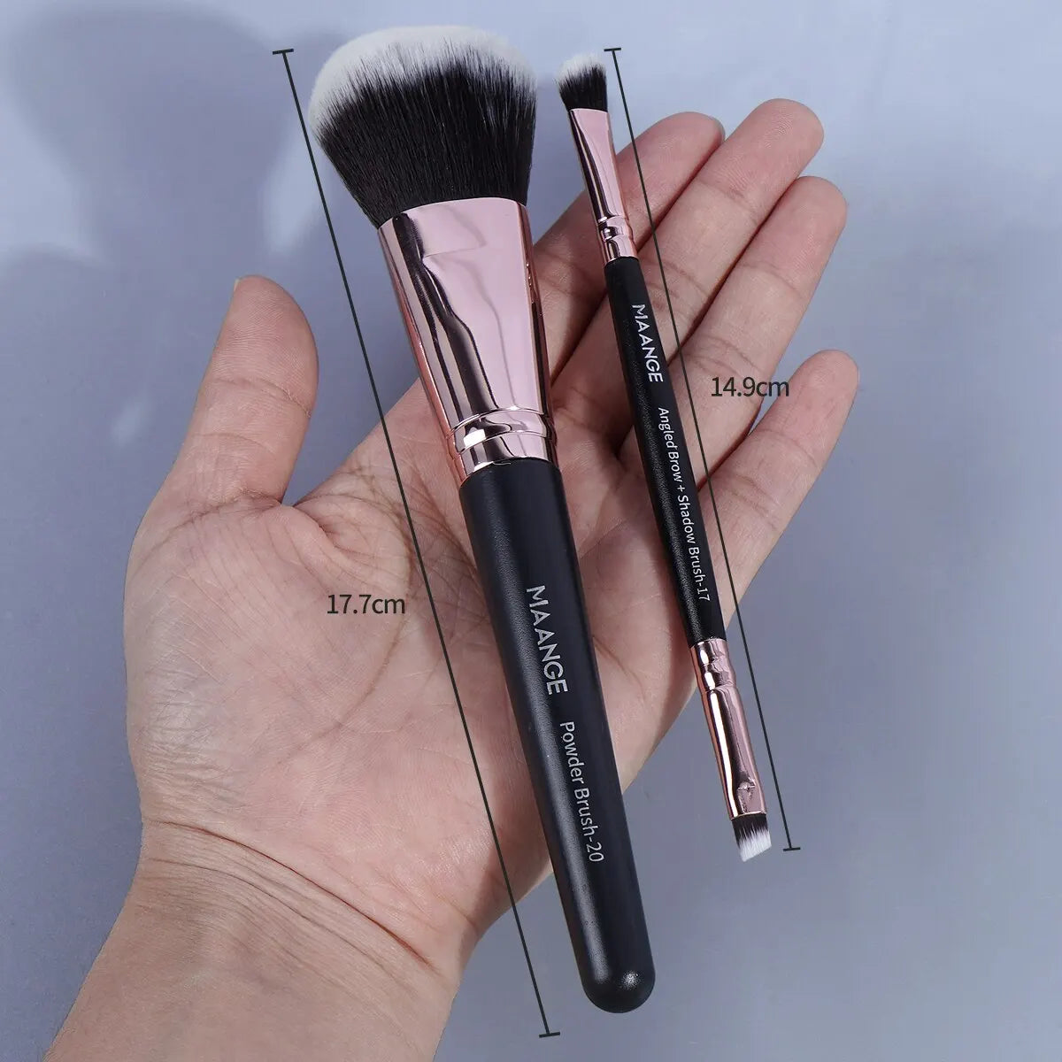 20 brochas de maquillaje con caja, herramienta profesional para difuminar polvos, sombras de ojos, base de maquillaje y colorete.