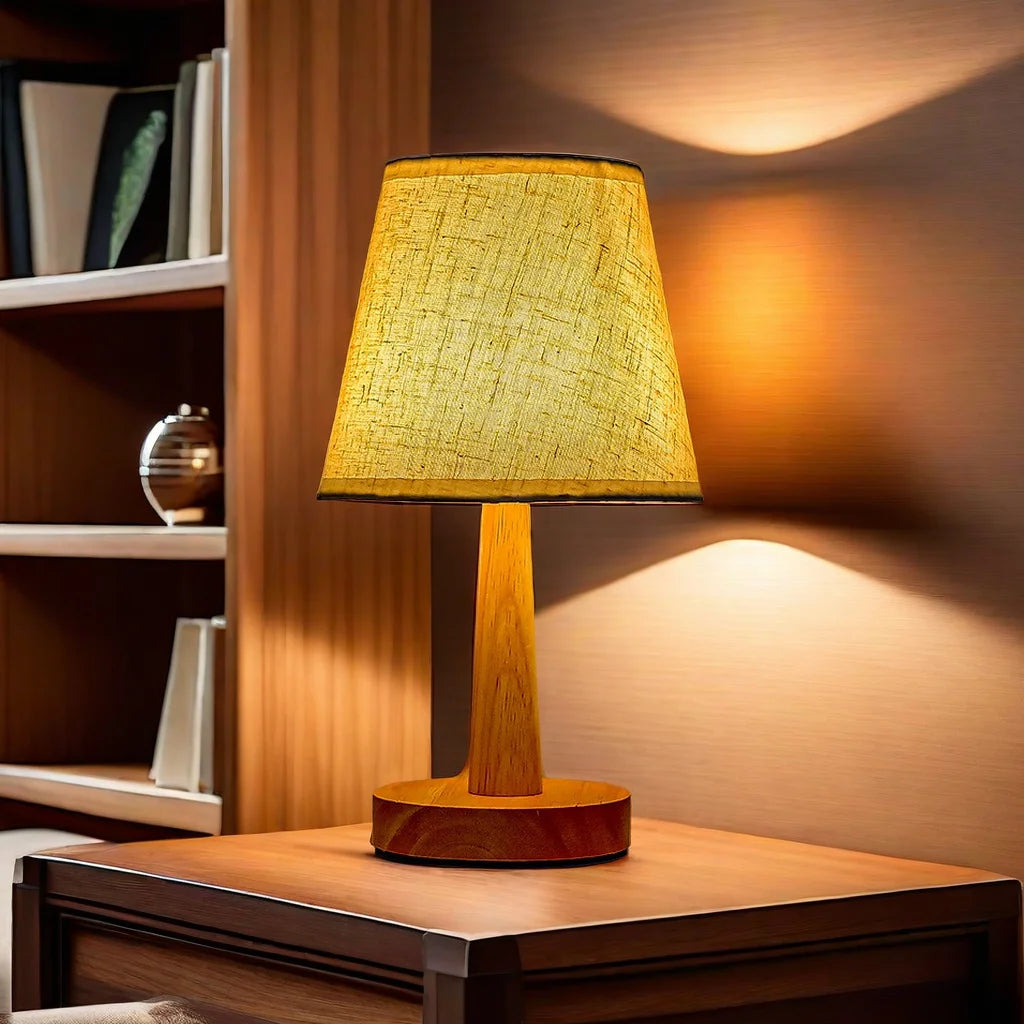 Lámpara de mesa LED, luminaria de iluminación interior para sala de estar, dormitorio, mesita de noche, decoración de escritorio, estilo retro japonés.