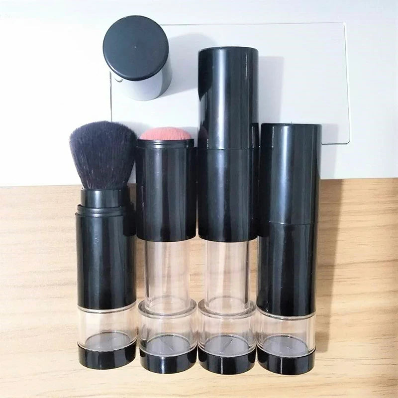 Brochas de maquillaje para rostro, base de maquillaje, polvos, colorete, brocha de maquillaje portátil de viaje, almacenamiento de polvos cosméticos, herramienta de belleza