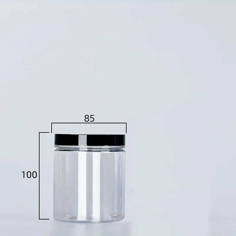 Lata transparente sellada con tapa, a prueba de olores de alimentos, envase de almacenamiento, botella para granos de café, condimentos, accesorios de cocina