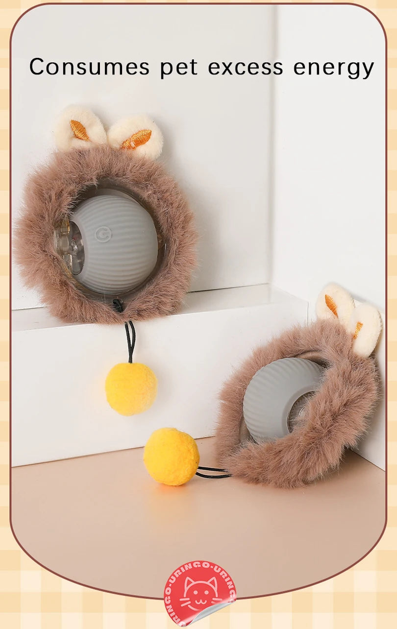 Juego de fundas para pelotas interactivas para gatos, rodadura rápida en bolsa, juguete para gatitos de escondite, juguete interactivo para gatos activado por movimiento, para interiores