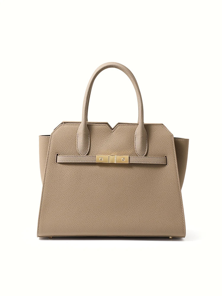 Bolso Birkin de lujo ligero de piel auténtica para mujer: nuevo estilo, gran capacidad, para llevar al hombro o en la mano.