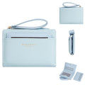 Nueva cartera para mujer con cremallera corta, elegante y de alta gama, con múltiples ranuras para tarjetas, tarjetero japonés y coreano para mujer.