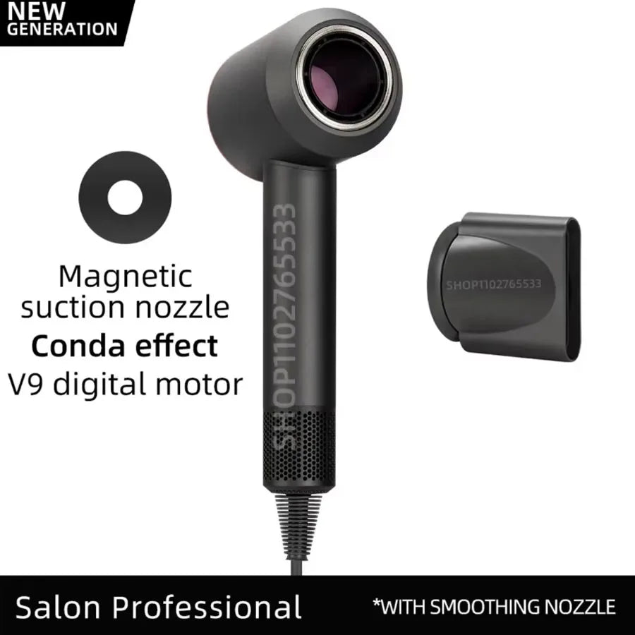Secador de pelo iónico 5 en 1 con difusor. Aparatos profesionales para el cuidado del cabello. Secador de pelo sin aspas para peluquería femenina. Súper secador de pelo.