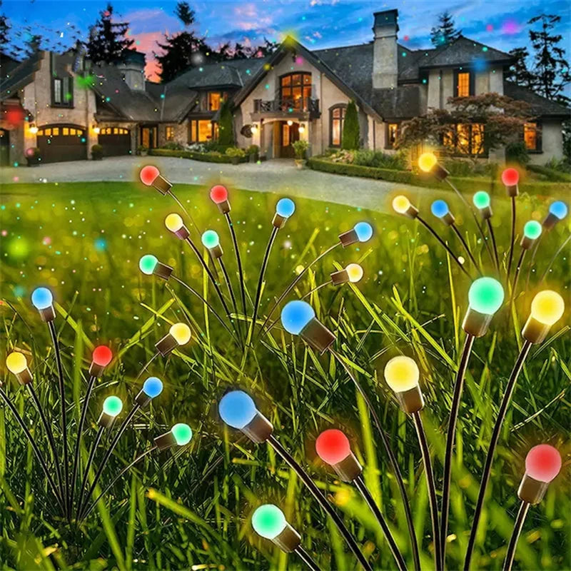 Luces solares tipo luciérnaga de 6/8/10 litros, impermeables, para decoración de exteriores, jardín y paisajes. Ideales para decoración festiva.