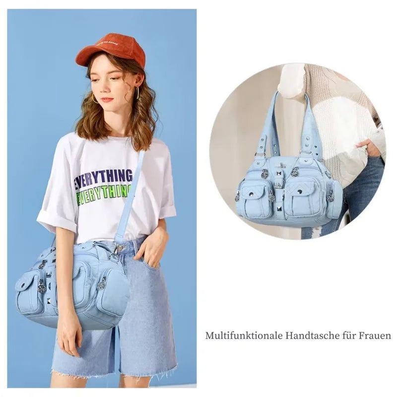 Bolsos de mano Angel Kiss para mujer, bolso tipo cartera con asa superior, bolso de hombro de PU, paquete de empanadillas, regalos, bolsos de hombro, bolso para teléfono y dinero