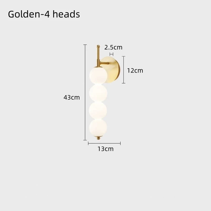 Lámpara de pared minimalista de cristal estilo nórdico moderno para cabecero de cama, ideal para dormitorio, pasillo o sala de estar.