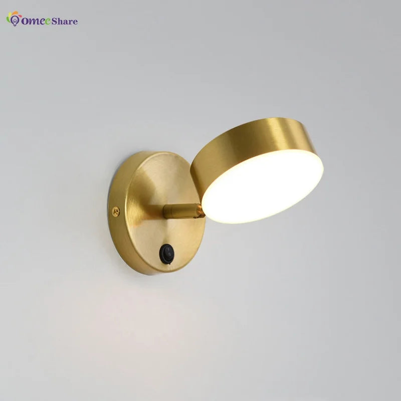 Mini lámpara de pared LED recargable con interruptor moderno, luces nocturnas, foco de lectura, lámpara de mesita de noche para dormitorio, iluminación decorativa, aplique de pared