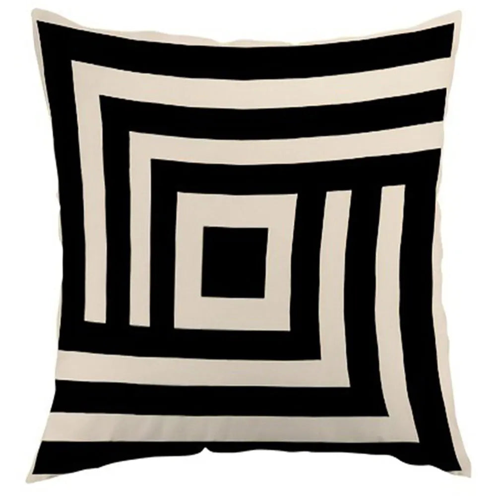 Funda de almohada con estampado abstracto de elementos naturales para dormitorio, sala de estar, sofá, decoración del hogar. Funda de cojín de poliéster con cremallera.