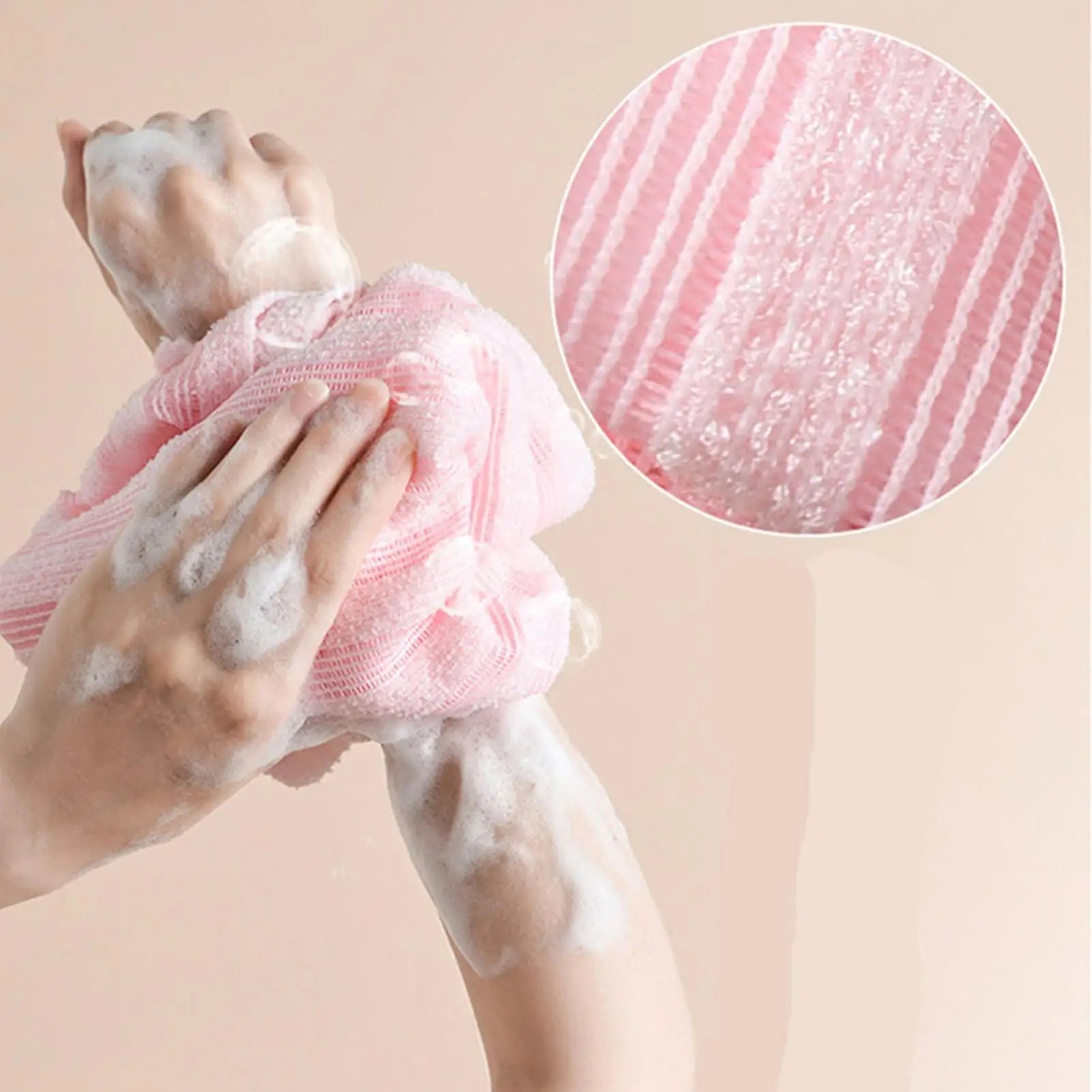 Toalla exfoliante para baño, paño para lavar el cuerpo y la espalda, esponja suave para ducha, accesorios esenciales de limpieza para el baño.