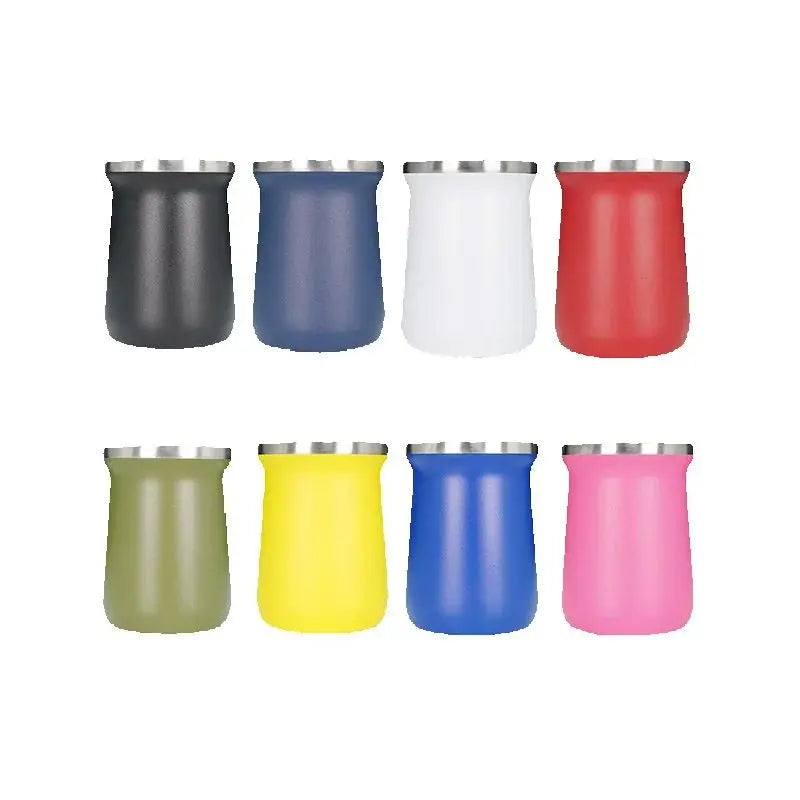 Mate de doble pared con diseño creativo de Sudamérica, termo de 240 ml (8 oz) para  mate.