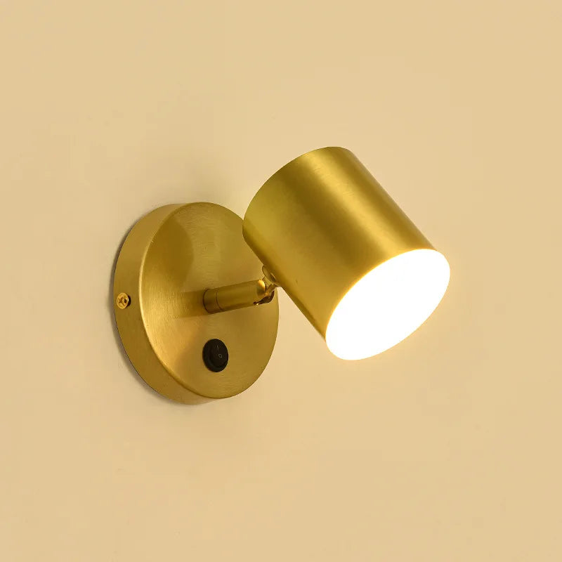 Mini lámpara de pared LED recargable con interruptor moderno, luces nocturnas, foco de lectura, lámpara de mesita de noche para dormitorio, iluminación decorativa, aplique de pared