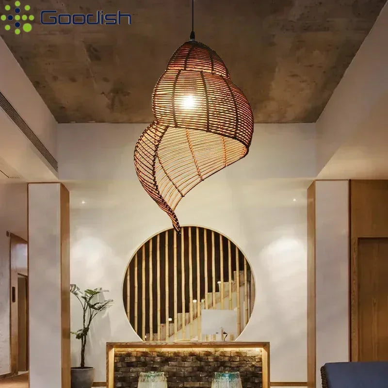 Lámparas colgantes LED de bambú y ratán hechas a mano, lámparas de diseño para cocina, sala de estar, comedor, dormitorio, decoración del hogar y arte.