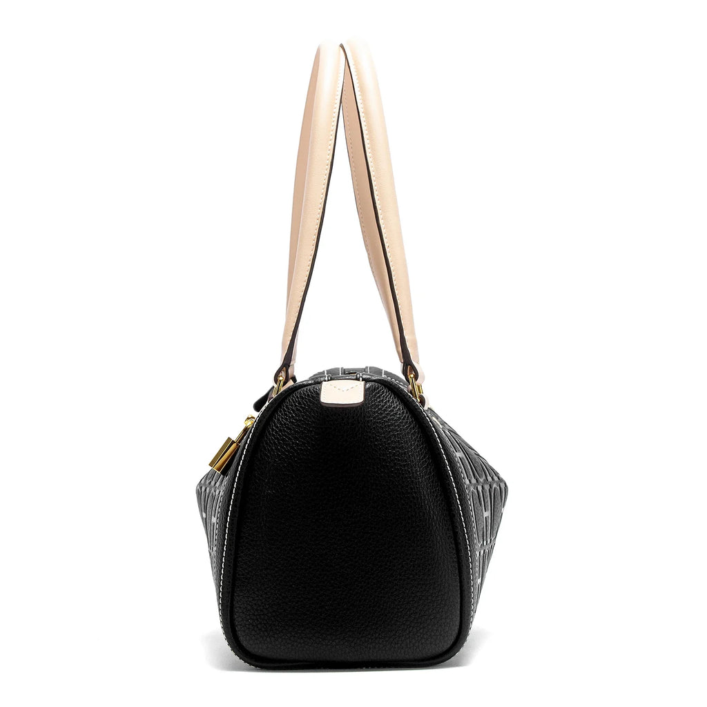 Bolso Boston de mujer C-H, nueva colección otoño/invierno, diseño de letras, bolsos de hombro con textura