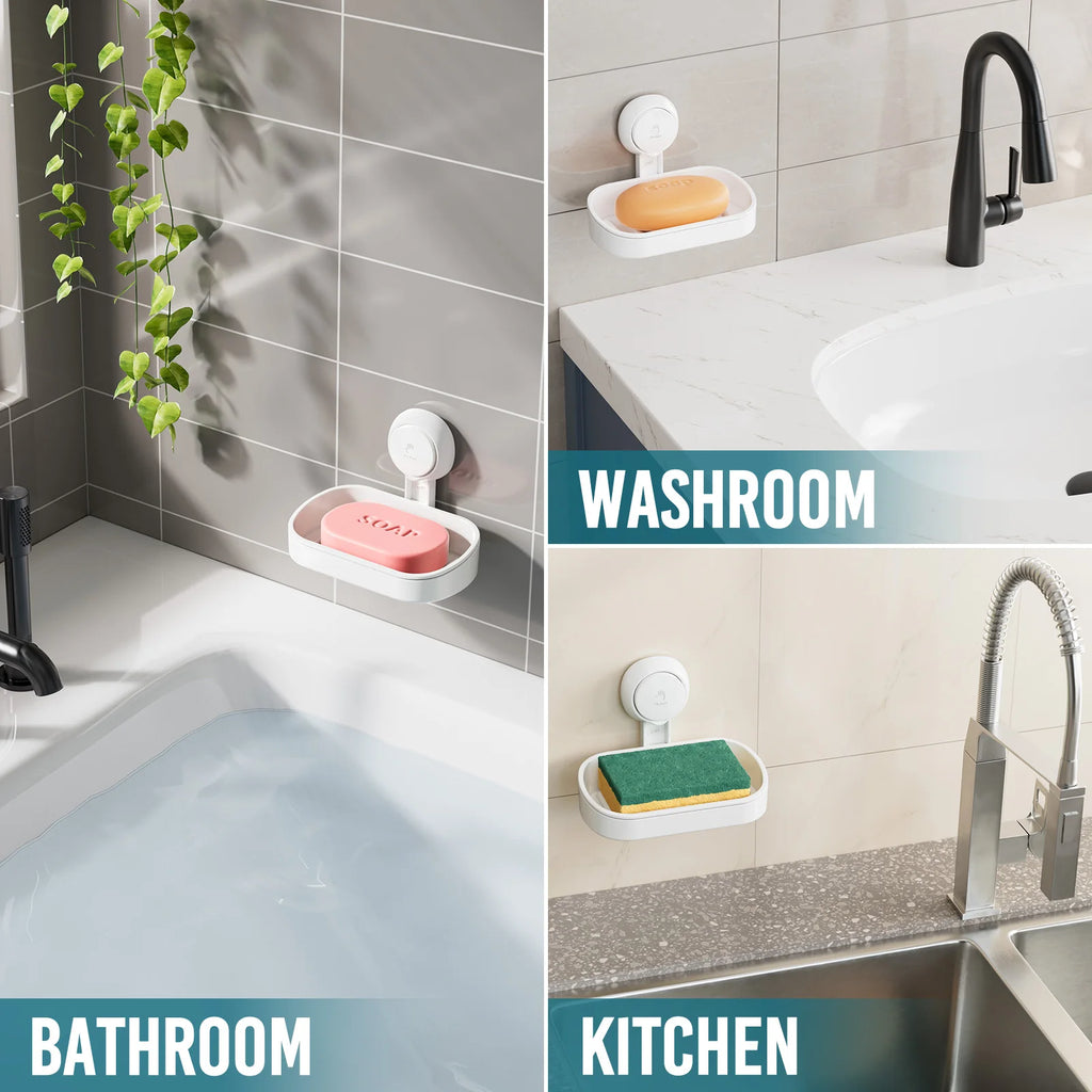 Jabonera TAILI para ducha, soporte impermeable para jabón de ducha, jabonera resistente sin necesidad de taladrar, para baño y fregadero de cocina.