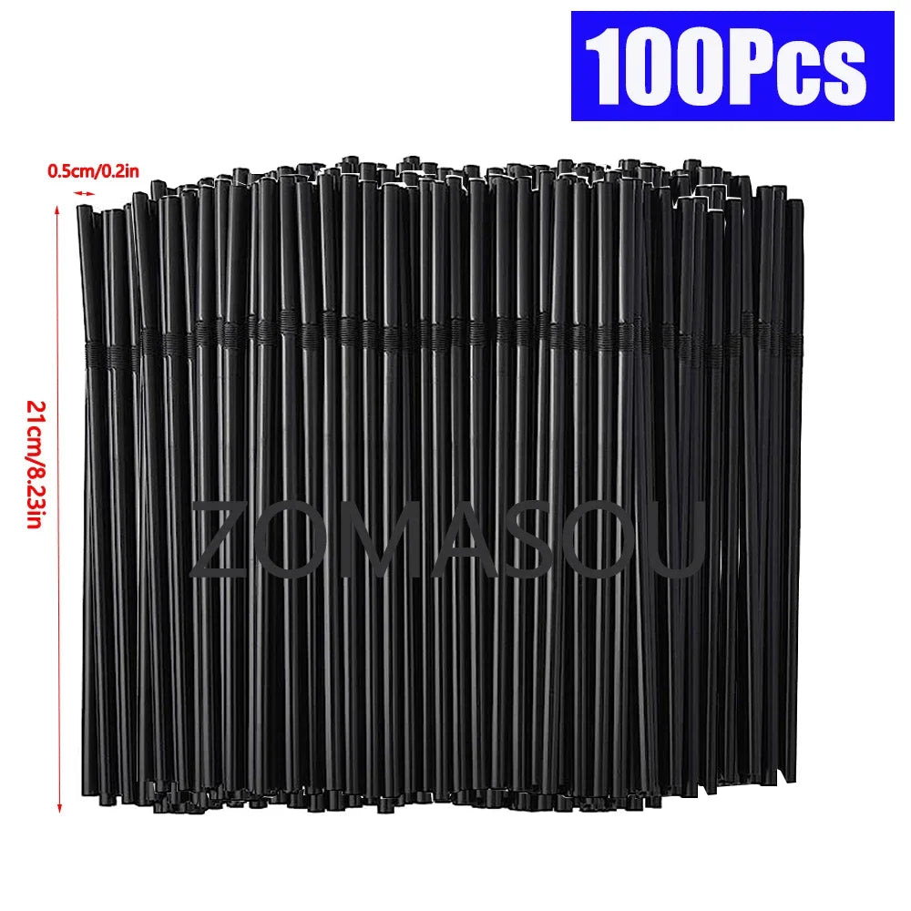 50-3000 unidades de pajitas negras y multicolores para bebidas, cócteles, fiestas, bodas, cocina, accesorios de cocina