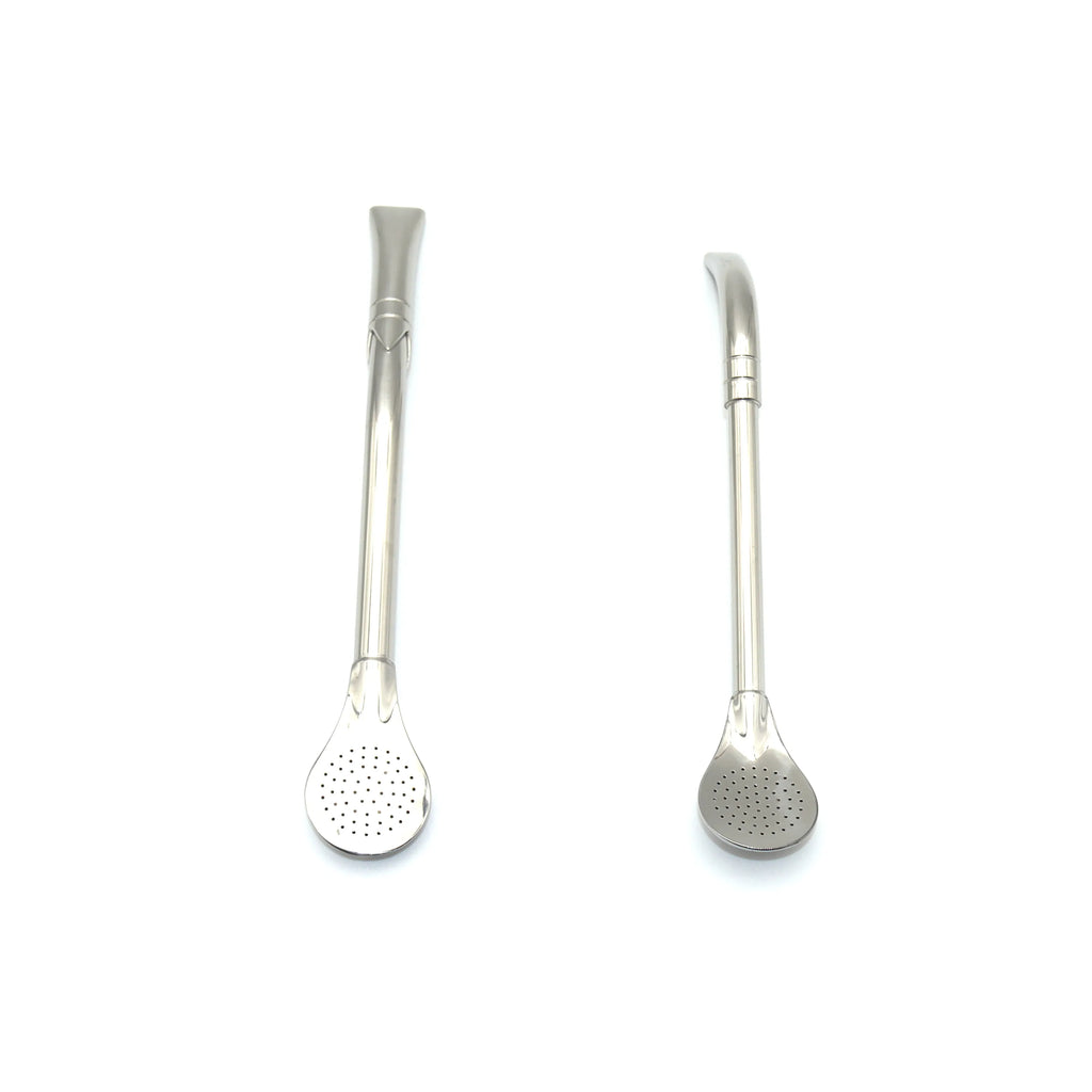 Nueva pajita de acero inoxidable 304, filtro de té, yerba mate, bombilla, cucharas de café reutilizables para beber leche.