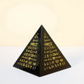 Adorno de pirámide de cristal con jeroglíficos del antiguo Egipto, decoración inspirada en la cultura histórica, ideal para coleccionistas y como regalo. Adorno de cristal para el hogar.