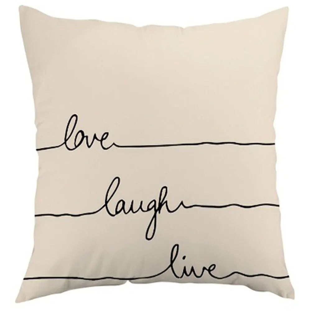 Funda de almohada con estampado abstracto de elementos naturales para dormitorio, sala de estar, sofá, decoración del hogar. Funda de cojín de poliéster con cremallera.