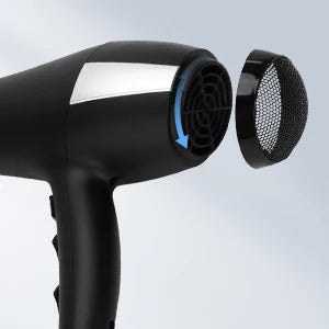 Secador de pelo iónico profesional AIGOSTAR, 2400 W con 2 velocidades y 3 ajustes de temperatura, incluye difusor y boquilla concentradora, protección contra sobrecalentamiento para un secado rápido y un potente flujo de aire de hasta 56,88 km/h.