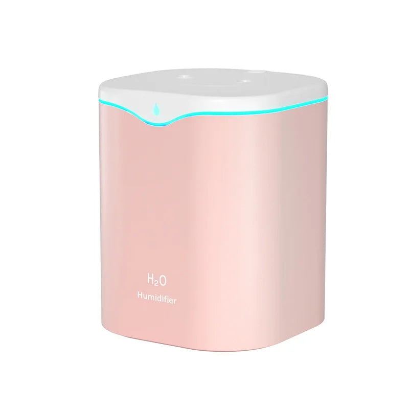 Humidificador de doble pulverización de gran capacidad de 2 litros USB para el hogar, la oficina y el escritorio, difusor de aroma, purificador de niebla, aceite esencial, humidificador de aire