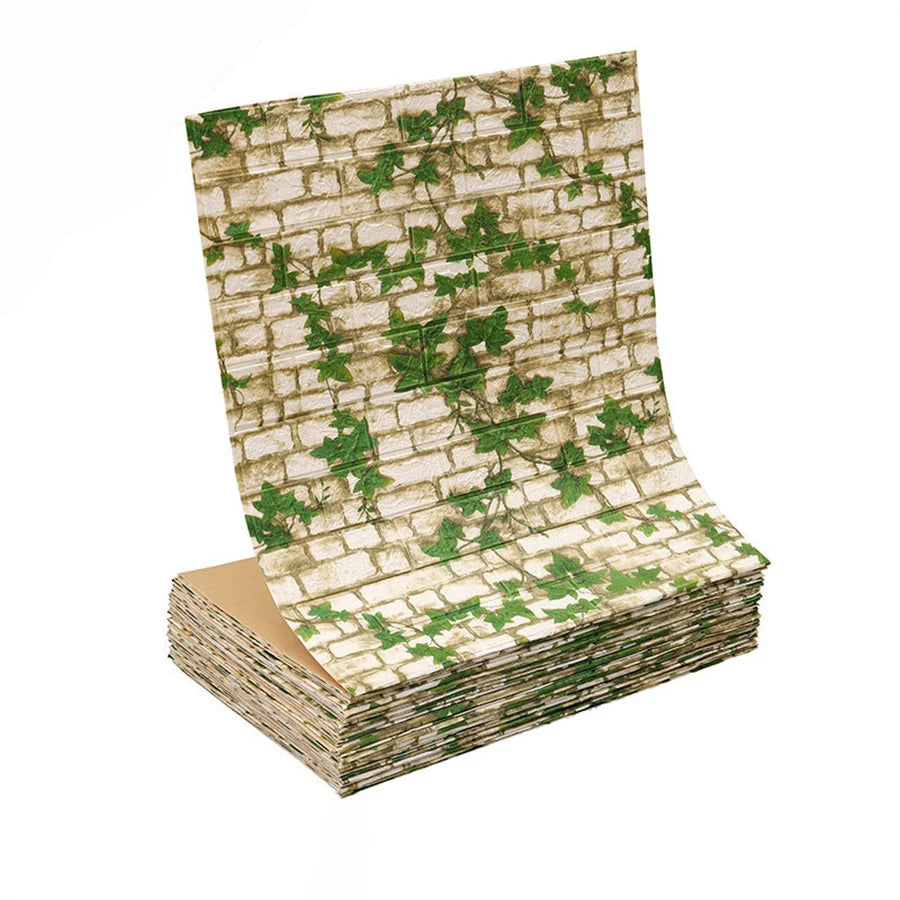 Papel pintado autoadhesivo 3D de 70 cm x 1/5/10 m, continuo, impermeable, con diseño de ladrillo. Ideal para sala de estar, dormitorio, habitación infantil y decoración del hogar.