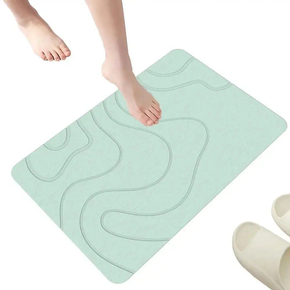 Alfombra de baño de piedra de diatomita, alfombra antideslizante para puerta de inodoro, alfombras de entrada