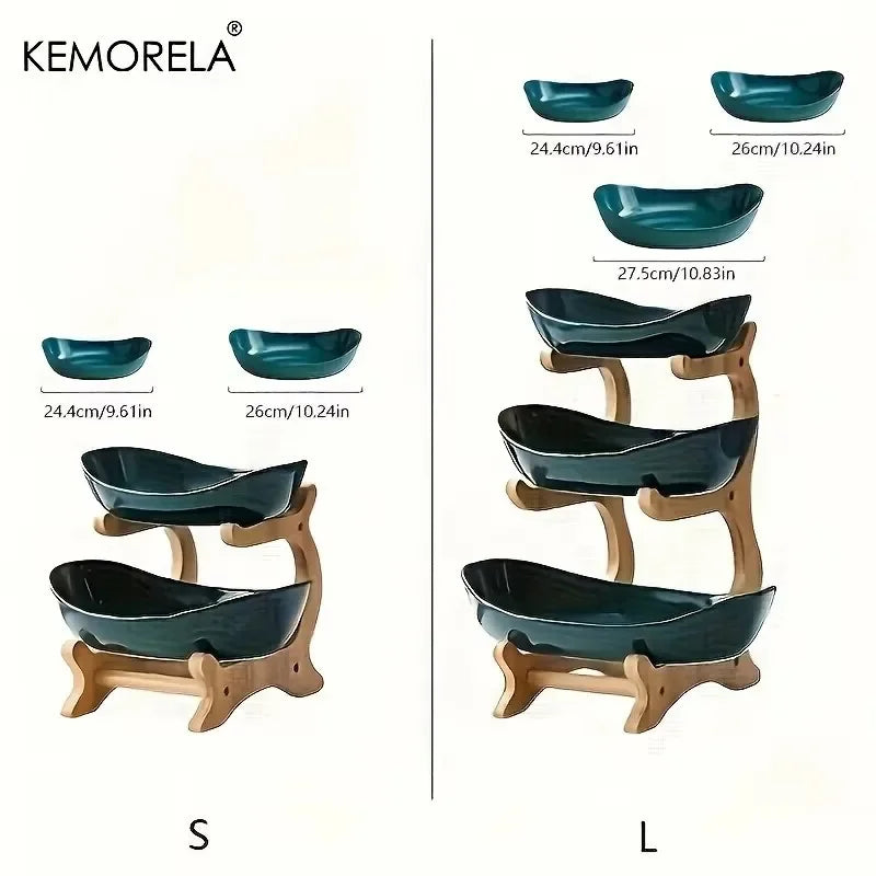 Plato de frutas de 2/3 capas para sala de estar, plato de plástico para aperitivos, cesta de frutas secas moderna y creativa, plato de dulces, soporte para pasteles, ensaladera.
