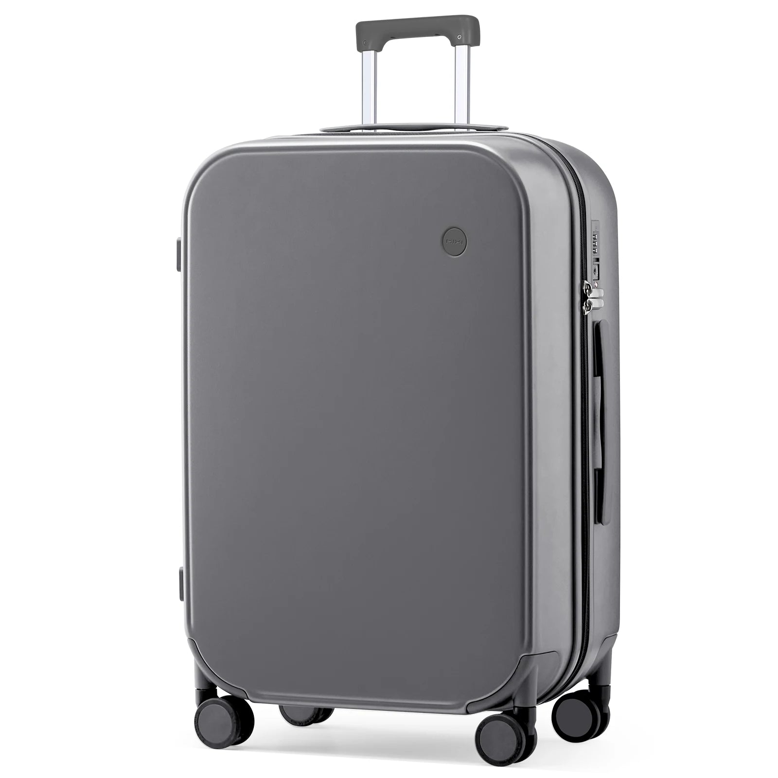 Maleta de viaje Mixi con diseño patentado para hombre y mujer, con ruedas giratorias, tamaño de cabina (18", 20" y 24", para facturar), 100% policarbonato.