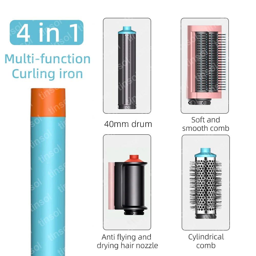 Set multifuncional 7 en 1 de secador, rizador y plancha de pelo: consigue resultados de peluquería en casa.