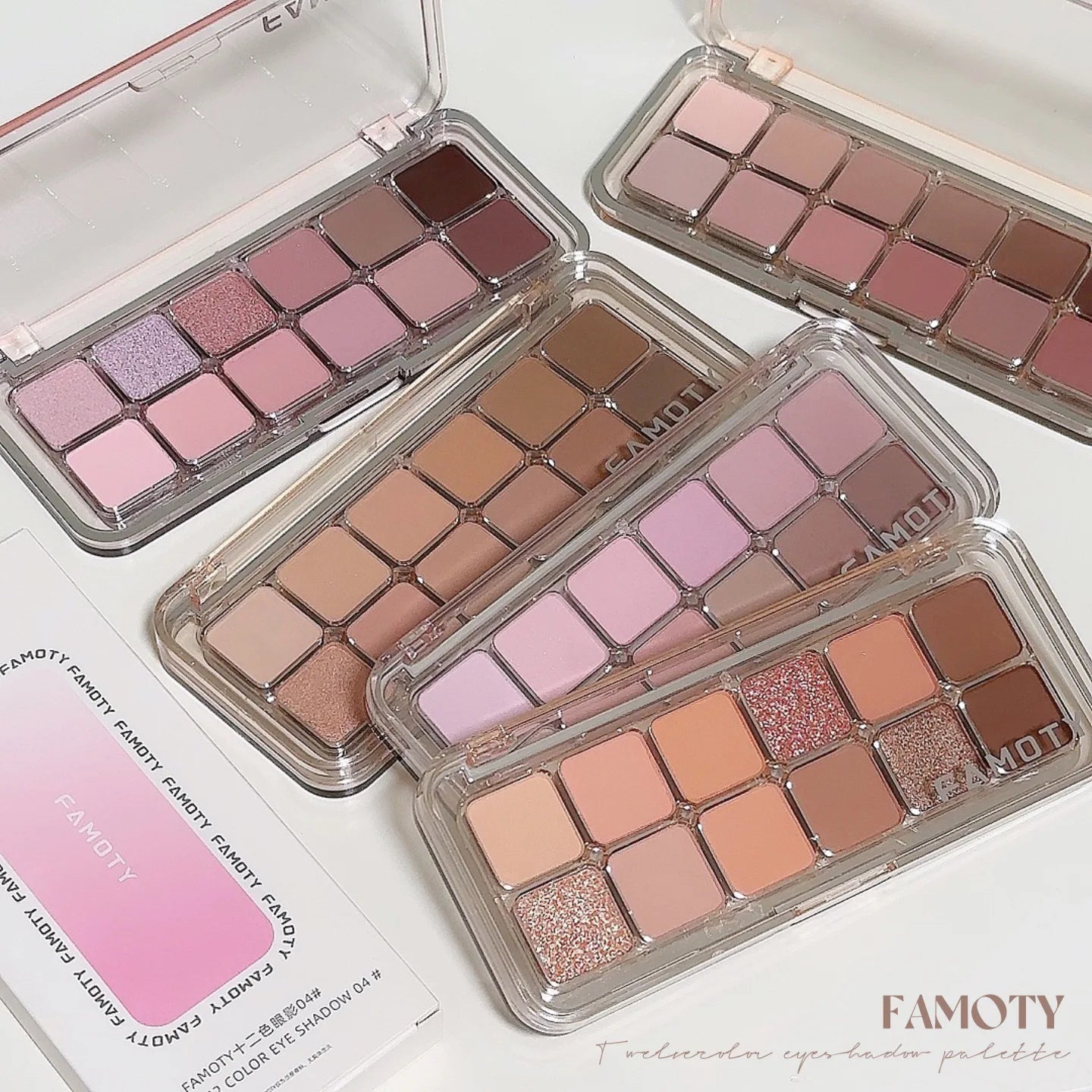 Paleta de sombras de ojos de 12 colores de baja saturación, totalmente mate, color té y albaricoque, para maquillaje de ojos Daily Earth, sombras de ojos de larga duración.