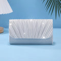 Bolso bandolera de un solo hombro con textura elegante y a la moda, bolso de fiesta, bolso de mano elegante y lujoso, bolso de mano plegable de noche.