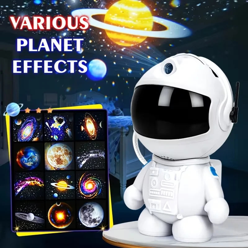 Astronaut Galaxy Projector Star Projector with 12 Space Films Planetarium Projector Night Light Nebula for Adult Game Room Decor