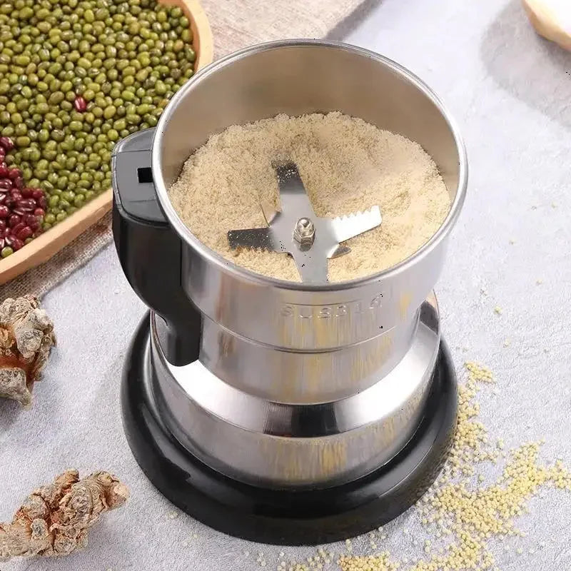 Molinillo de café eléctrico multifuncional de 400 W para moler cereales, frutos secos, legumbres, especias y granos en la cocina.