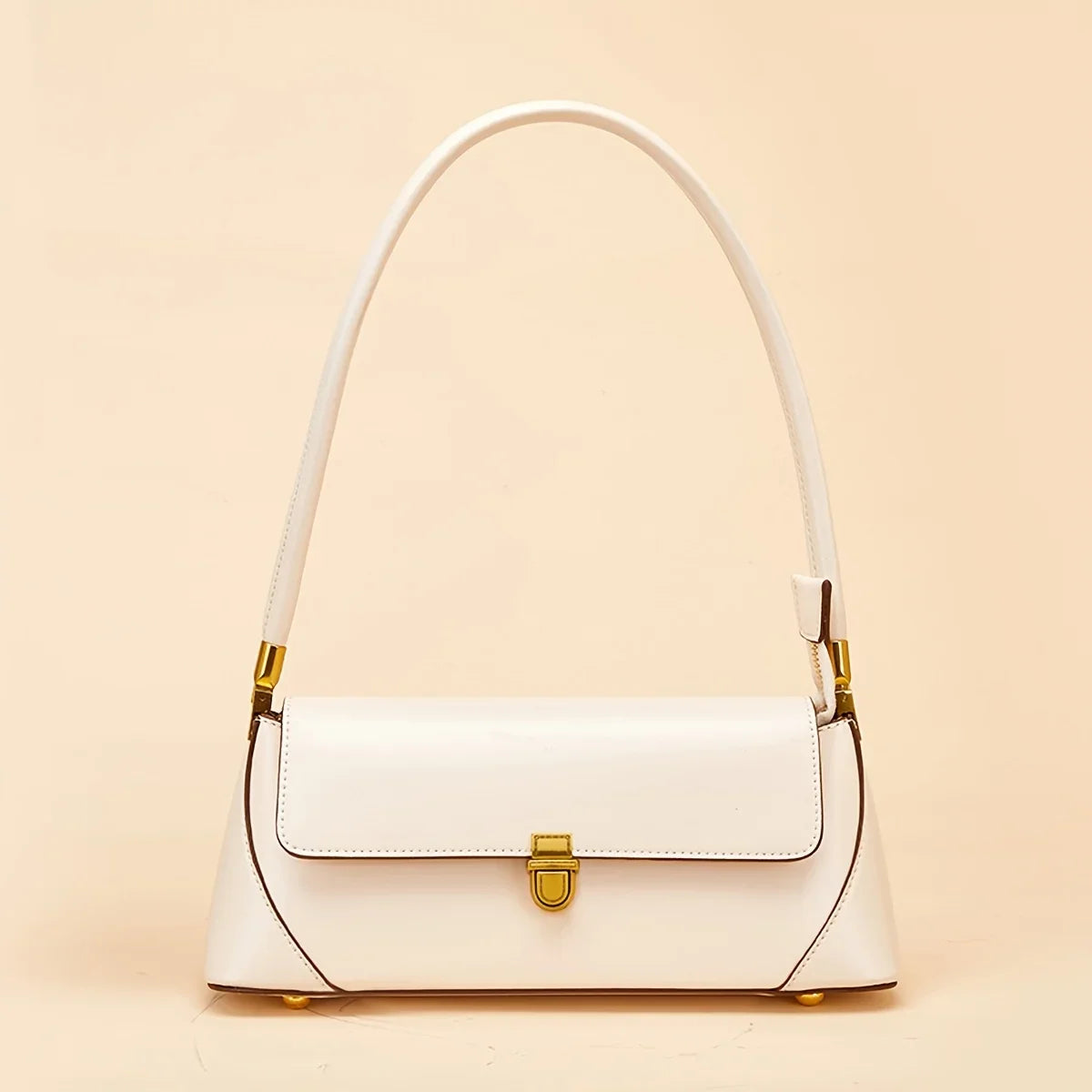 Bolso de mujer vintage, bolso de hombro de material PU, bolso tipo baguette francés, bolso de mano para el brazo, bolso de viaje Hundred