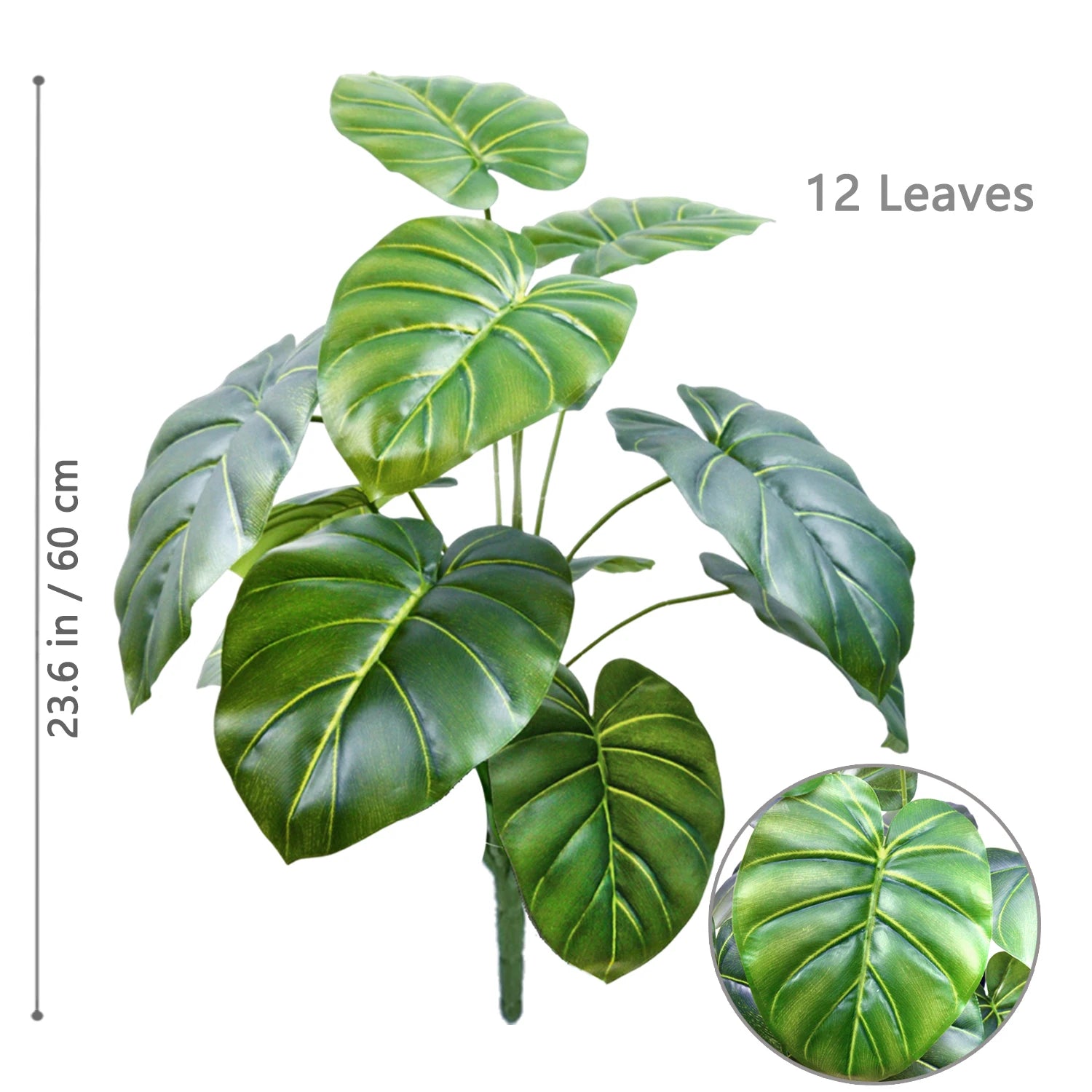 Planta Monstera artificial de 52-104 cm (40,94 pulgadas), palmera falsa de plástico con hojas verdes, ideal para la decoración del hogar, jardín, habitación u oficina.
