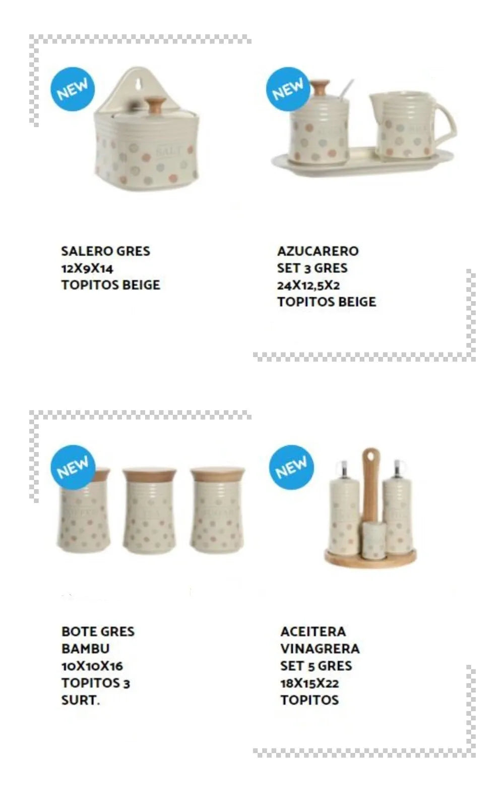 Juego de azucarero con taza de leche, gres color beige, accesorio de mesa de cocina, 24x12.5x2, tapas beige