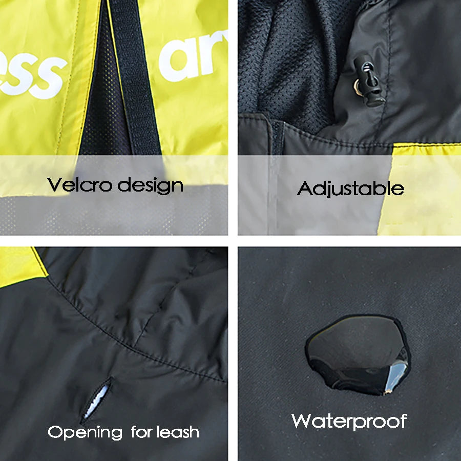 Abrigo impermeable para perros, chubasquero reflectante para perros, ropa de exterior para perros, chaqueta con capucha para perros pequeños, medianos y grandes. Suministros para mascotas.