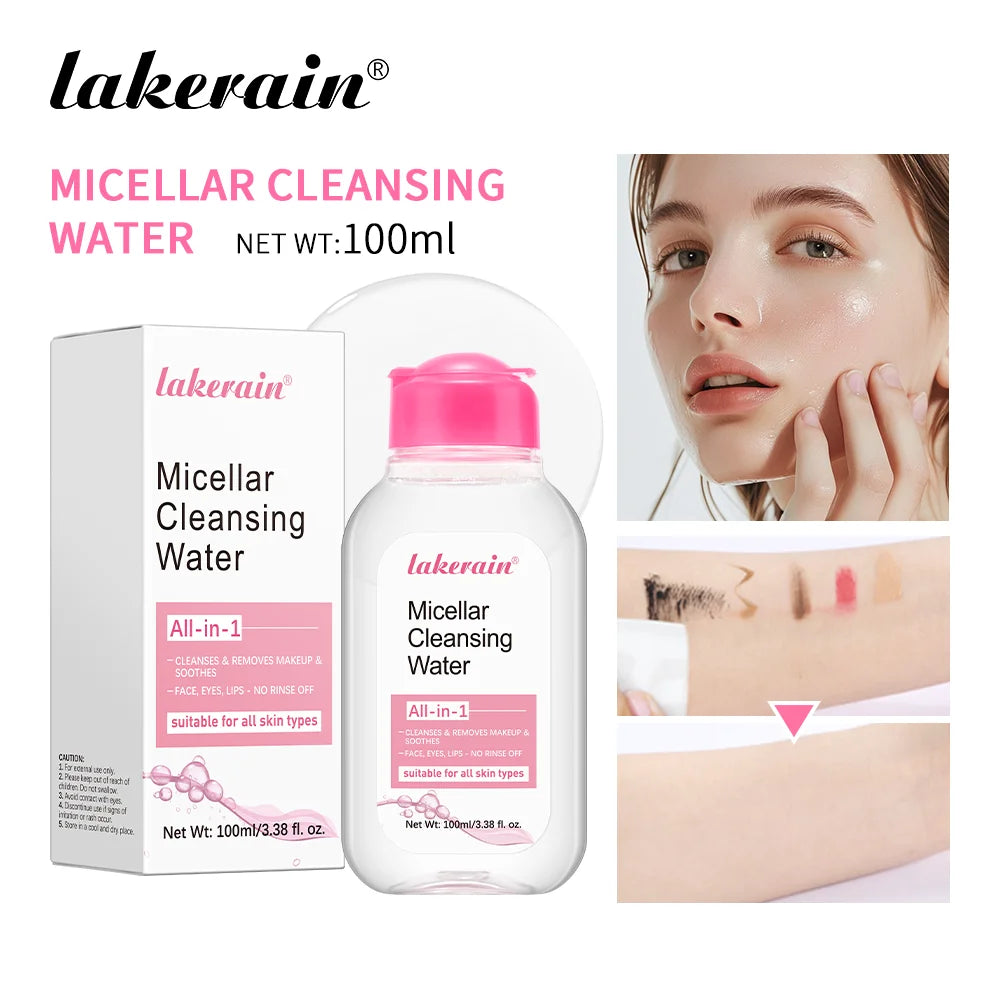 Agua micelar Garnier de 100 ml, limpiador facial hidratante, desmaquillante profundo, agua limpiadora, refrescante, hidratante, limpiadora de la piel.