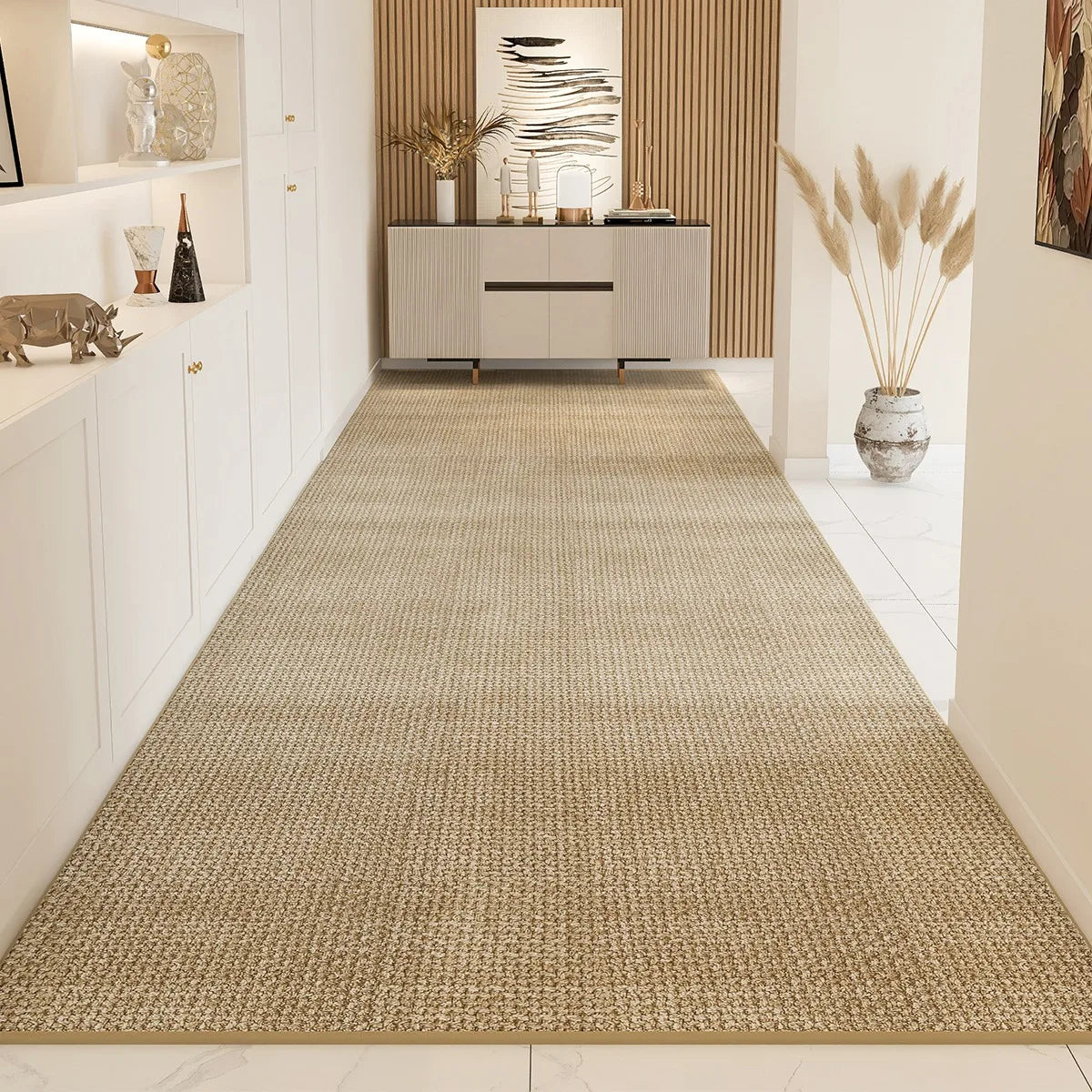 Alfombra para pasillo, a prueba de polvo y resistente al desgaste, alfombra de entrada, alfombra grande y larga de color liso para decoración del hogar.